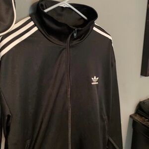 Adidas Black and White Track Jacket
